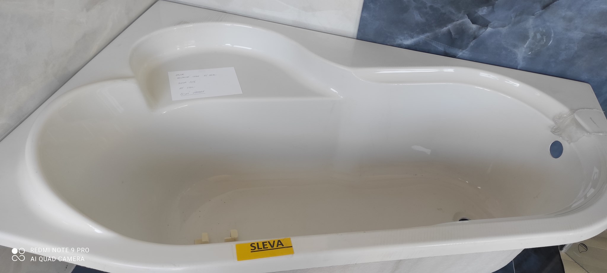 Obrázek Vana 153/100 levá rohová včetně podpory
